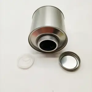 Lattine di metallo in polvere di caffè per uso alimentare guarnizione a forma di botte anello facile da tirare con coperchio in plastica scatole di latta rotonde per chicchi di caffè