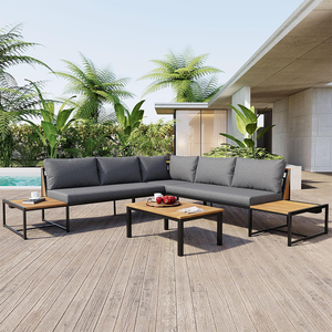 Conjunto <span class=keywords><strong>de</strong></span> Muebles <span class=keywords><strong>de</strong></span> Patio Modernos, Conjunto <span class=keywords><strong>de</strong></span> Bar para Patio con Sillas para Balcón, Sillas para Patio Exterior, Sofá Resistente a la Intemperie - Product Image 2