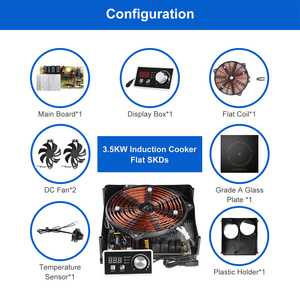 3.5KW ticari indüksiyon ocak yedek parça dört brülör indüksiyon ocak dahili indüksiyon ocak yedek tam kiti - Product Image 6