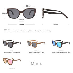 2025 Popular nueva moda monopatín gafas de sol de madera primavera con bisagras gafas de sol con mujeres gafas de sol polarizadas de colores mujeres - Product Image 2