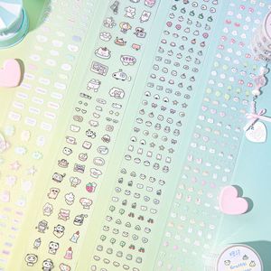 สติ๊กเกอร์กากเพชรสำหรับสัตว์เลี้ยงแบบม้วนม้วนสไตล์ Washi สำหรับสมุดบันทึกการทำสมุดภาพระบบเกลือภาพตัดปะการ<span class=keywords><strong>ตกแต่ง</strong></span>ลวดลายพื้นฐาน - Product Image 2