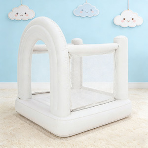 Castillo Inflable Pequeño Blanco para Niños, Mini Ciudad Arcoíris, Jumper Interior Silencioso, Castillo Hinchable para Niños - Product Image 6