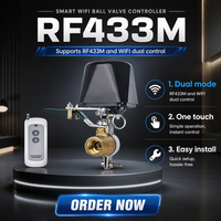 Contrôleur de valve unidirectionnelle à bras robotique Tuya Wi-Fi + RF433MHZ à double commande avec alimentation externe