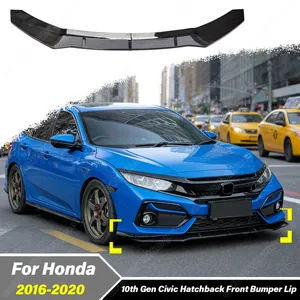 Kit de protection et de décoration pour lèvre inférieure de pare-chocs avant automobile pour modèles Hatchback 10e génération 2016 2017 2018 2019 2020 - Product Image 1