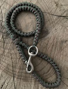 Correa y <span class=keywords><strong>Collar</strong></span> para Perro de Macramé Hecho a Mano con Cuerda de Escalada de Nailon Trenzada, Tejido Reflectante de Paracord - Product Image 2