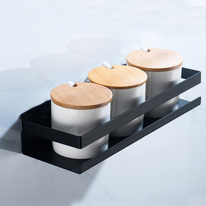 <strong>Kitchen</strong> Bathroom Accessories <strong>Shower</strong> Shelf Wall Mounted Storage Organizer Rack Bathroom Shelf with Black Color - Product Image 3