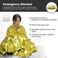 Solution de sommeil d'urgence matelassée isolée tout-en-un pour les voyages, y compris l'espace Couverture Serviette de bain Oreiller pliable