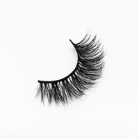 Fait à la main pleine bande sans cruauté vison cils 15mm cils 3D moelleux 100% dramatique 15mm vison cils en gros