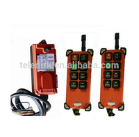 Télécommande radio pour grue à 6 boutons, vitesse unique, code d'apprentissage, étanche IP65, rechargeable par USB, portée 100m