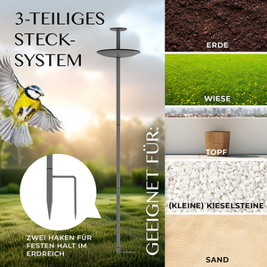 JH-Mech Custom Outdoor <strong>Bird</strong> Feeder Open <strong>Feeding</strong> Easy to Clean Pole <strong>Stand</strong> Vertical Dome-Shaped Carbon Steel <strong>Bird</strong> Feeder <strong>Stand</strong> - Product Image 4