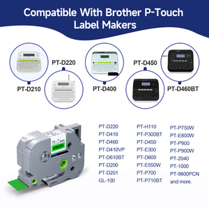 Nastro Adesivo Laminato Compatibile TZe-751 TZ751 Nero su Verde 24mm per Stampante <span class=keywords><strong>Brother</strong></span> P-Touch - Product Image 2