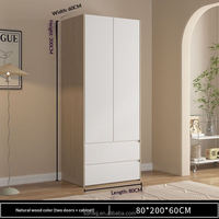 Armoire de chambre contemporaine avec design multi-portes et espace de rangement spacieux pour appartements