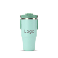 Gobelet isotherme à double paroi avec poignée et fermeture à pression, tasse à eau thermique pour le bureau, usage quotidien en intérieur