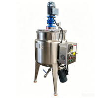 Cuve de mélange chauffante à double enveloppe de 100 litres en acier inoxydable avec agitateur pour shampoing et détergent, homogénéisateur