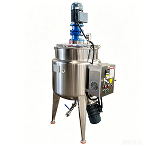 Cuve de mélange chauffante à double enveloppe de 100 litres en acier inoxydable avec agitateur pour shampoing et détergent, homogénéisateur - Product Image 4