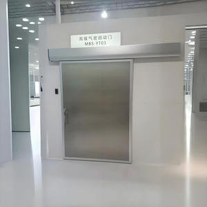 ประตูบานเลื่อนกันรังสีเอกซ์แบบมีมอเตอร์ ผลิตจากสแตนเลสหนา 2 มม. พร้อมแผ่นตะกั่วป้องกันรังสี สำหรับห้องสแกน CT ในโรงพยาบาล - Product Image 2
