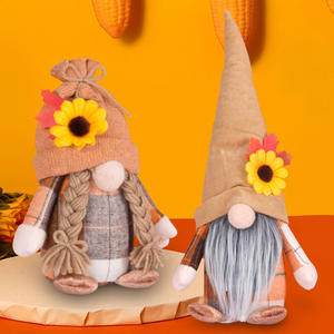 ของตกแต่งเทศกาลเก็บเกี่ยวใหม่ ตุ๊กตาดอกทานตะวันไร้หน้า สำหรับตกแต่งโต๊ะและหน้าต่าง - Product Image 2