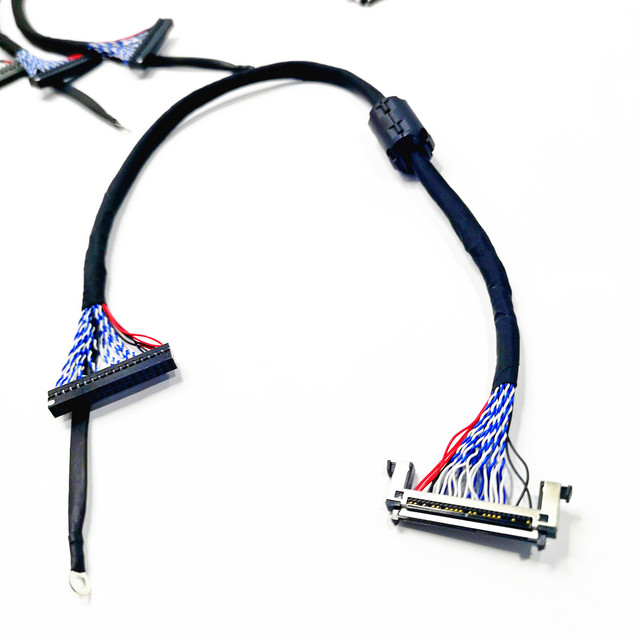 Custom 30 Pin LVDS Cable Assembly Laptop Lcd Screen Cable 40 Pin Lvds Cable