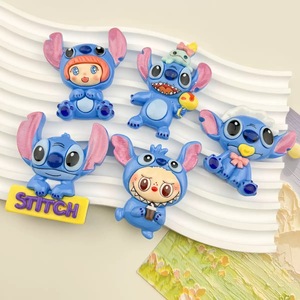 C23 Kawaii - Abalorios Grandes de Resina con Personajes Alienígenas Azules, Bonitos Cabujones de Dibujos Animados para Manualidades, Fundas de Teléfono, Imanes de Nevera, Decoración Infantil - Product Image 1