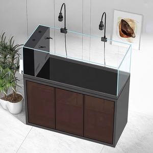 Groothandel Nieuwe Stijl Grote <span class=keywords><strong>Panorama</strong></span> Verticale Randloze Ecologische Visbak <span class=keywords><strong>Aquarium</strong></span> Ultra Helder Glas 300L met Kast - Product Image 1