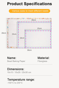 <span class=keywords><strong>Feuille</strong></span> <span class=keywords><strong>de</strong></span> PTFE <span class=keywords><strong>de</strong></span> qualité alimentaire avec base en <span class=keywords><strong>fibre</strong></span> <span class=keywords><strong>de</strong></span> <span class=keywords><strong>verre</strong></span> premium pour la création artistique professionnelle <span class=keywords><strong>de</strong></span> perles thermocollantes et la pâtisserie - Product Image 5