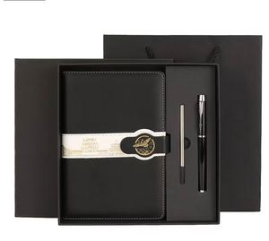 Coffret Cadeau Carnet et Stylo en PU Noir pour Cadeaux de Bureau Exécutif, Personnalisation de Marque et Approvisionnement en Gros pour Entreprises - Product Image 1