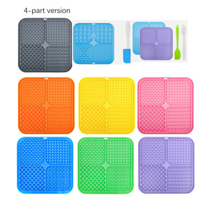 Wandmontierte Lebensmittelqualität Silikon Quadratische BPA-freie Slow Feeder Leckmatte mit Saugnapf für Hunde und Katzen Tragbare Haustierfütterungsmatte - Product Image 3
