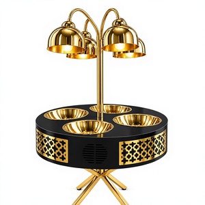 Recipiente para Calentar Comida de Acero Inoxidable de Moda con Acabado Metálico Elegante para Restaurantes Modernos, Hoteles y Servicios de Catering para Eventos - Product Image 1