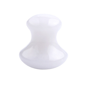 Amatista opalita en forma de seta Gua Sha, citrino de Jade, punto azul blanco, jaspe de cuarzo transparente, masaje de setas de Jade - Product Image 4