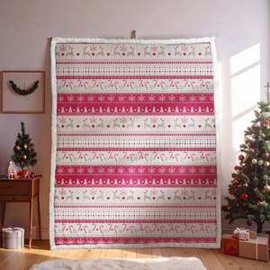 Couverture en polaire sherpa tricotée personnalisable pour les fêtes de Noël, douce et chaude, double couche, utilisable en toutes saisons, certifiée OEKO TEX - Product Image 3
