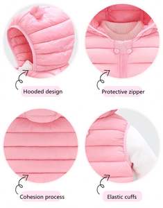 Nouveau Bébé Fille Manteau D'hiver À Capuche Vers Le Bas Gilet Enfants Gilet Avec Oreille Enfants Vêtements Chauds Garçon Filles Veste <span class=keywords><strong>Sans</strong></span> Manches Outwear - Product Image 5