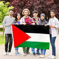 Drapeau palestinien en polyester, style palestinien, impression sérigraphique, vente en gros d'usine, pas cher, stock disponible