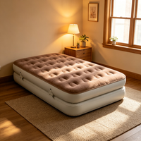 Canapé gonflable moderne et portable avec pompe intégrée, idéal pour le camping en extérieur, pliable et extensible