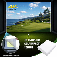Simulateur de golf gonflable personnalisé de 6 minutes avec écran d'impact 3D pour événements extérieurs, location de simulateur de golf portable