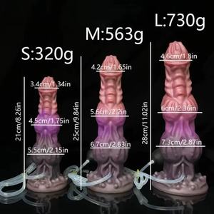 Mainan Seks Dewasa Bentuk <span class=keywords><strong>Penis</strong></span> Alien Masturbator Wanita Silikon Cair Semprot Tekan Anal Plug Meniru Ejakulasi <span class=keywords><strong>Penis</strong></span> Palsu - Product Image 3