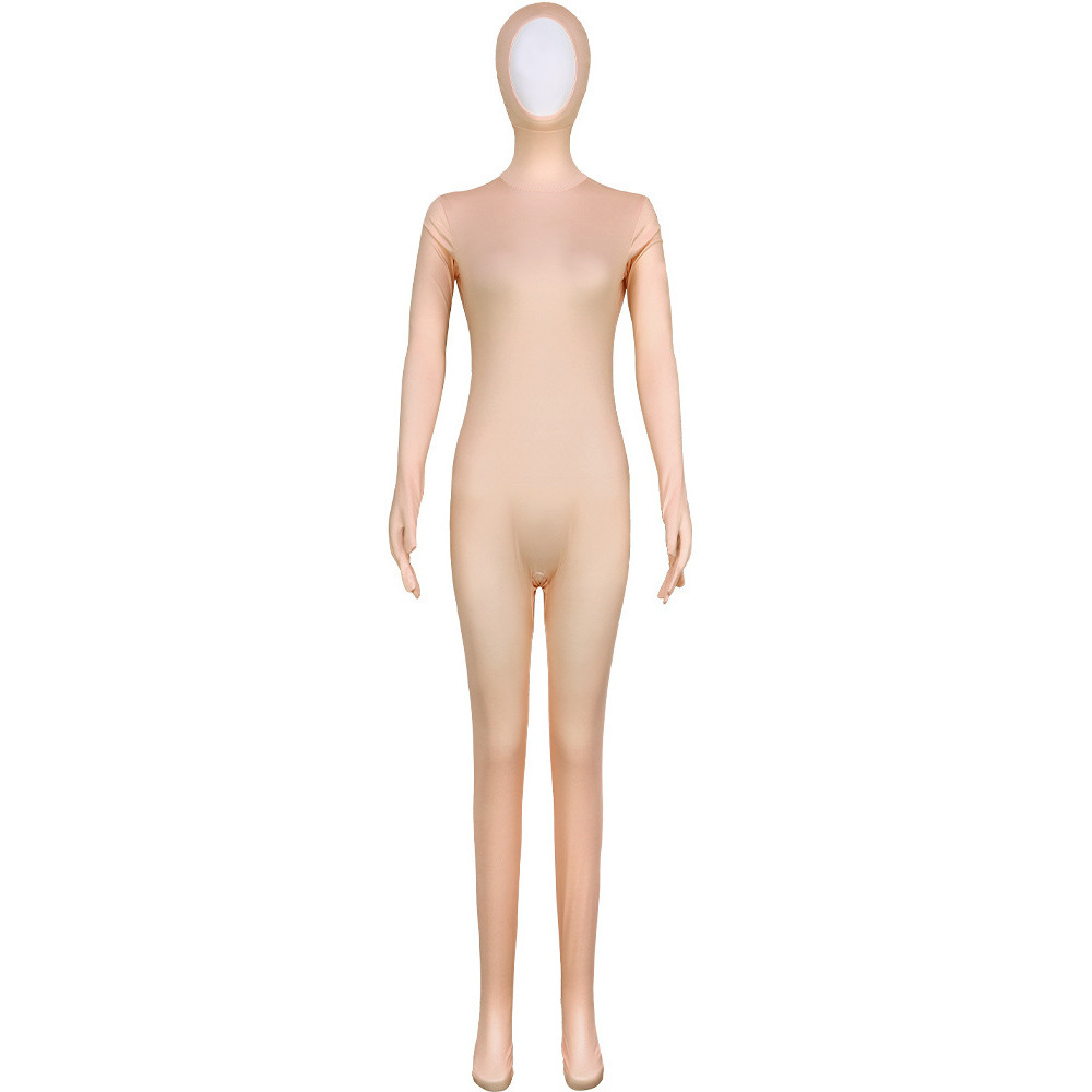 Nude-colored - Unisex style with arms, legs, and face exposed