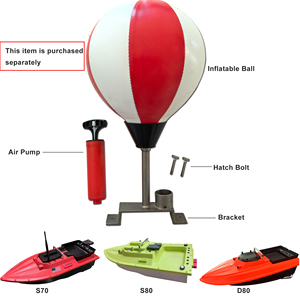 S80 브러시리스 모터 초고속 바닷물 RC 서핑 낚시용 GPS가 있는 낚시 미끼 보트, IP 66 방수, 5 미터/초 - Product Image 5