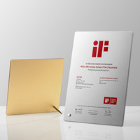 Plaque de récompense personnalisée en alliage d'aluminium moderne, gravée UV, trophée d'honneur d'entreprise, support de plaque, couleur personnalisée, personnalisable pour entreprise