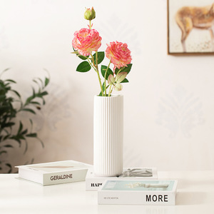 Creative Nordic Style Minimalist White Ceramic Vase With Hydroponic Function for Living Room Dried <b>Flower</b> <b>Display</b> Home Decor - Product Image 4