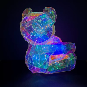 Regalo para el Día del Padre 2026, Osito de Peluche con Luz LED en Forma de Corazón de 30 cm, Luces de Galaxia, Ositos de Plástico USB, Regalo de San Valentín, Otras <span class=keywords><strong>Flores</strong></span> y Plantas - Product Image 4