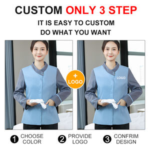婦人服長袖ユニセックスホテルルームクリーニングウェイターユニフォーム - Product Image 4