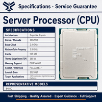 Processeur serveur Intel Xeon Platinum 8488C d'origine, 48 cœurs, 2,40 GHz, FCLGA4677 LGA4677 Sapphire Rapids DDR5 385W, SRMDB