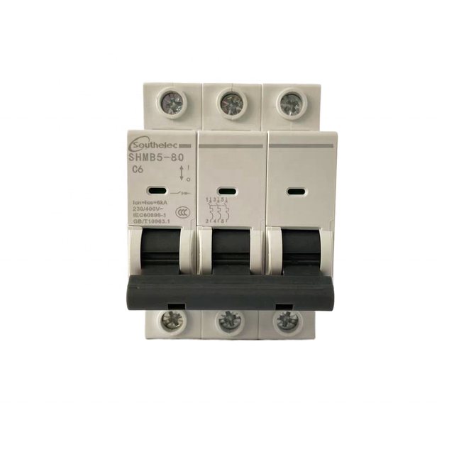 Industrial Small MCB 1P 2P Short Circuit Protection Plastic 6ka Breaking Capacity SHMB5-80 Mcb Circuit Breaker MCB Tomzn Mcb