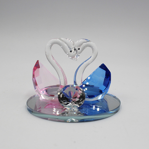 Wholesale Pink <strong>Crystal</strong> Swan <strong>Crystal</strong> <strong>Animal</strong> for Wedding Decoration Gift Souvenir - Product Image 5