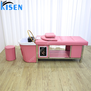 KISEN Luxury Salon <b>Head</b> Spa Bed Full Body <b>Massage</b> Hair Washing Water Cycle Beauty Physical Therapy <b>Massage</b> Table Shampoo Bed - Product Image 2