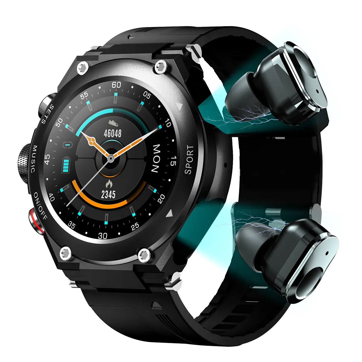 reloj TWS call Earphones smartwatch waterproof android earpods smart watch inteligente for men smartwatch