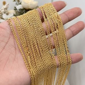 מחיר זול סיטונאי זהב <span class=keywords><strong>18</strong></span> קראט שרשרת חבל היפ הופ חלול טבעת אבזם גברים <span class=keywords><strong>18</strong></span> אינץ 1.63 מ "מ שרשרת חבל לתליון - Product Image 2