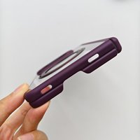 Étui de téléphone pliable en TPU PC transparent avec anneau métallique rotatif à 360° pour iPhone DUO, coque magnétique transparente