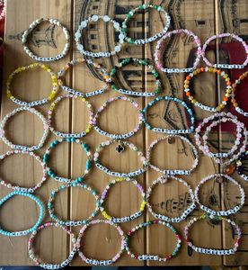 Pulseras Elásticas <span class=keywords><strong>de</strong></span> Cuentas <span class=keywords><strong>de</strong></span> Cristal con Letra Inicial Personalizada, Inspiradas en <span class=keywords><strong>la</strong></span> Fe y el Sueño, para Mamá, Hermana, Hija - Product Image 6