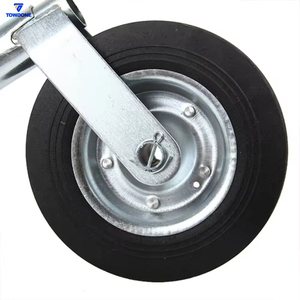 Roue de remorque en acier zingué de 48 mm, capacité 150 kg, roue de remorque en caoutchouc massif 200x50 mm, roue de remorque argentée pour <span class=keywords><strong>caravane</strong></span>, bateau - Product Image 5